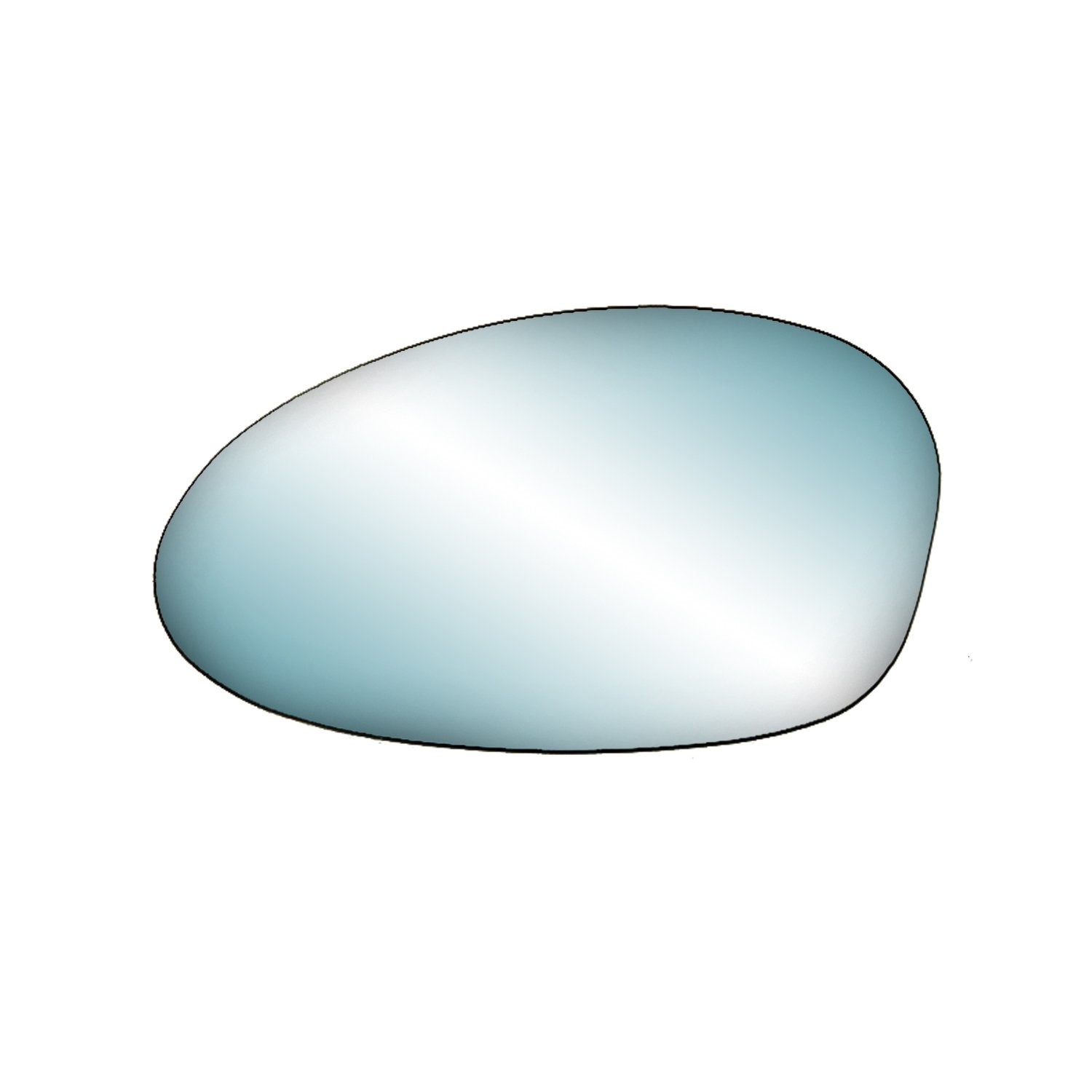 Driver Side Heated Mirror Glass w/backing plate, BMW 1 Series, 3 Series Convertible/Coupe, 3 Series M Model, 3 Series Sedan/Wagon, 3 15/16&quot; x 7&quot; x 6 3/4&quot; (blue lens, w/o auto dimming)