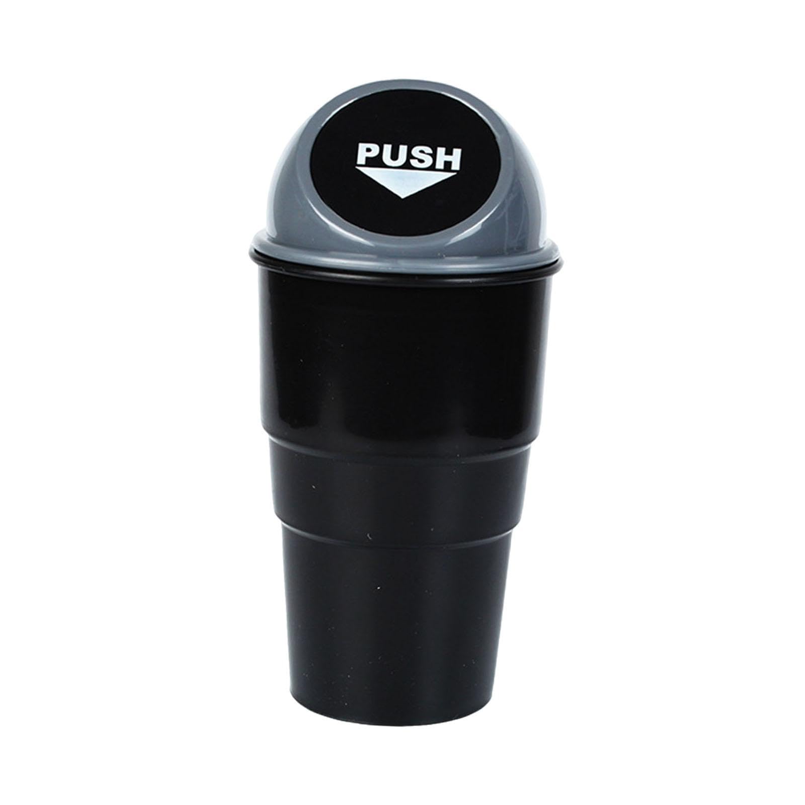 THE STYLE SUTRA Generic Car Cup Holder Trash Can with Lid Car Garbage Can for SUV Truck gray lid