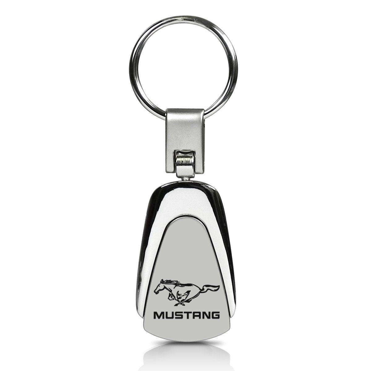 Auto Gold Kc3Mus Stainless Steel Key Chains, Teardrop Style, Mustang