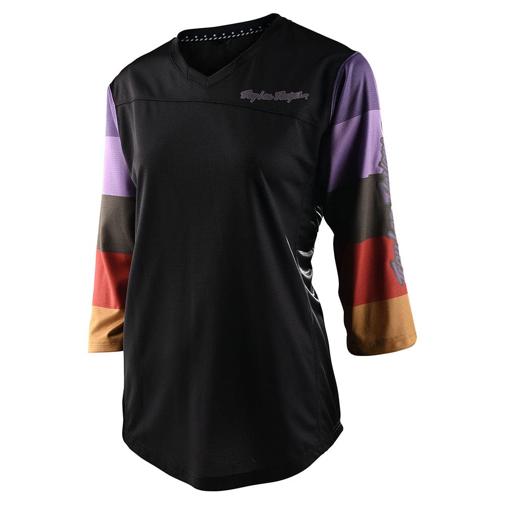 Troy Lee Designs Cycling MTB Bicycle Mountain Bike Jersey Shirt for Women, Mischief Rugby (Black, X-Small)