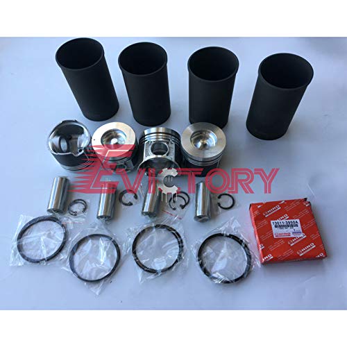 For Hino N04Ct N04C-T Rebuild Kit + Water Pump Piston Ring Cylinder Liner Gasket