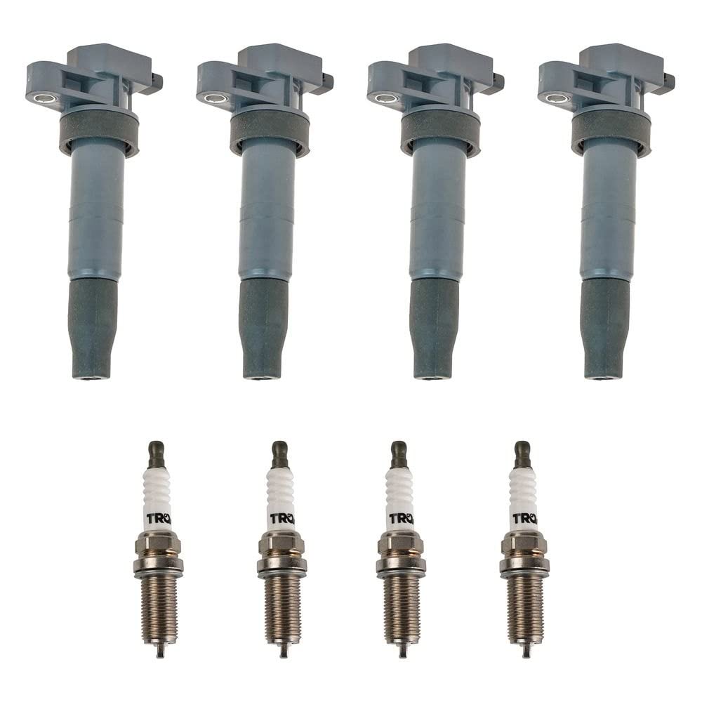 Trq Ignition Kit Ignition Coil Spark Plugs Compatible With 2006-2008 Hyundai Sonata Kia Optima