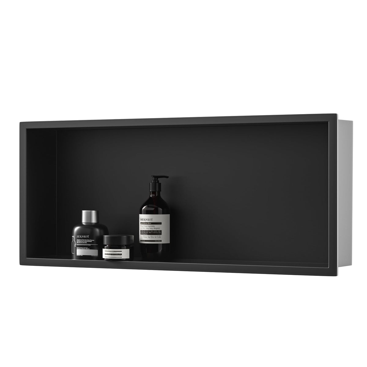 Bernkot Stainless Steel Shower Niche 30' X 12' Matte Black No Tile Needed Recessed Shower Shelf Wall Niche For Bathroom Storage Over Mount Installation