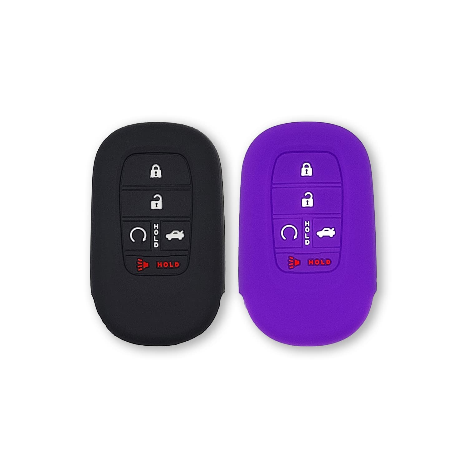Autobase Silicone Key Fob Cover For 2022 2023 2024 2025 2026 Honda Civic Accord Hr-V Cr-V Sport Si Ex Ex-L Touring | Car Accesso