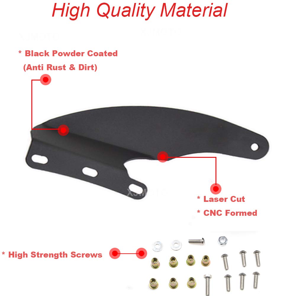 Xjmoto 52 Inch Curved Light Bar Upper Roof Windshield Mounting Brackets Compatible With Dodge Ram1500 2002-2008 Ram 2500 3500 20