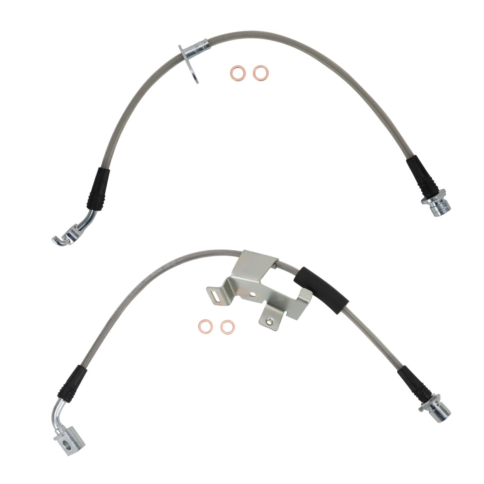 Trq Rear Performance Brake Hose Set Compatible With 2009-2014 Acura Tsx 2008-2012 Honda Accord