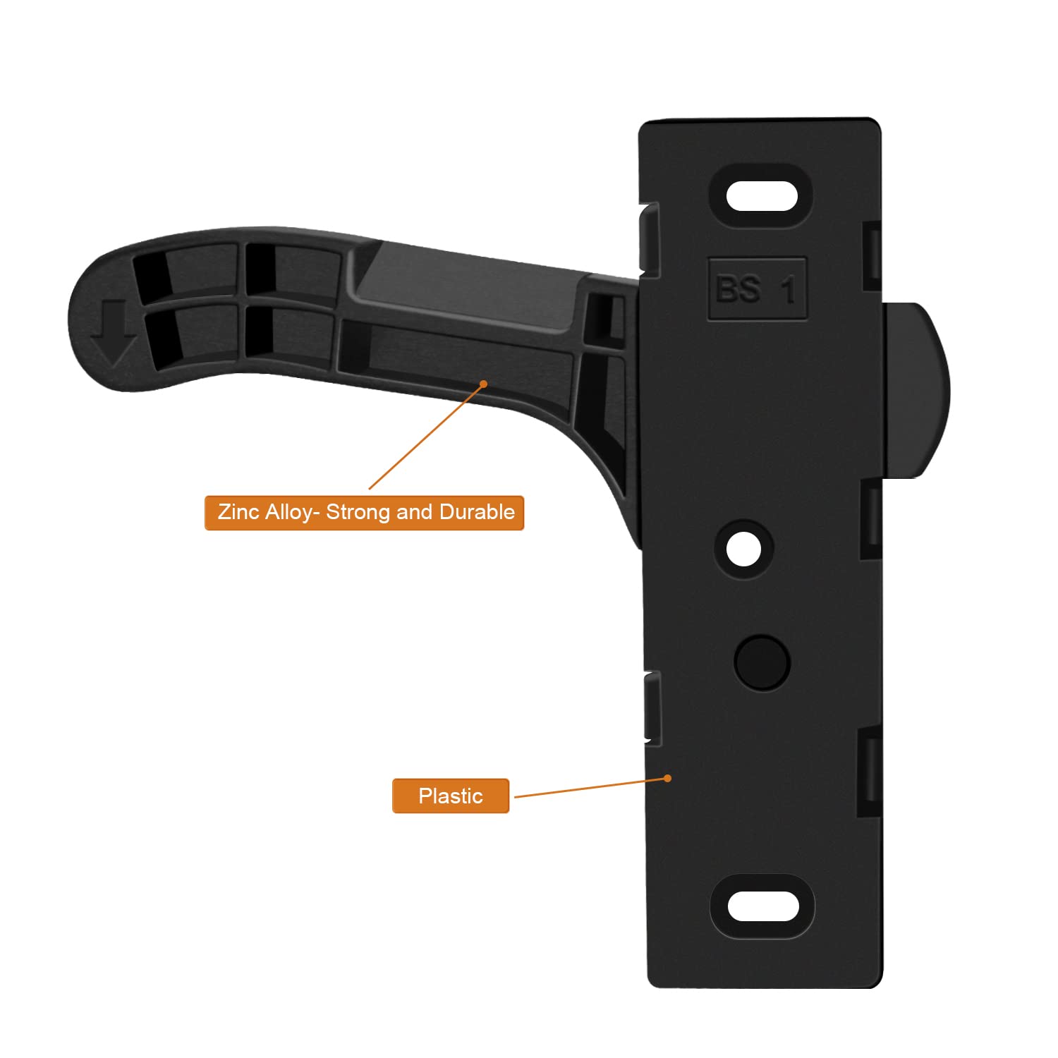 Left Metal Rv Screen Door Latch Kit, Left Hand Handle For Camper, Motorhome, Travel Trailer