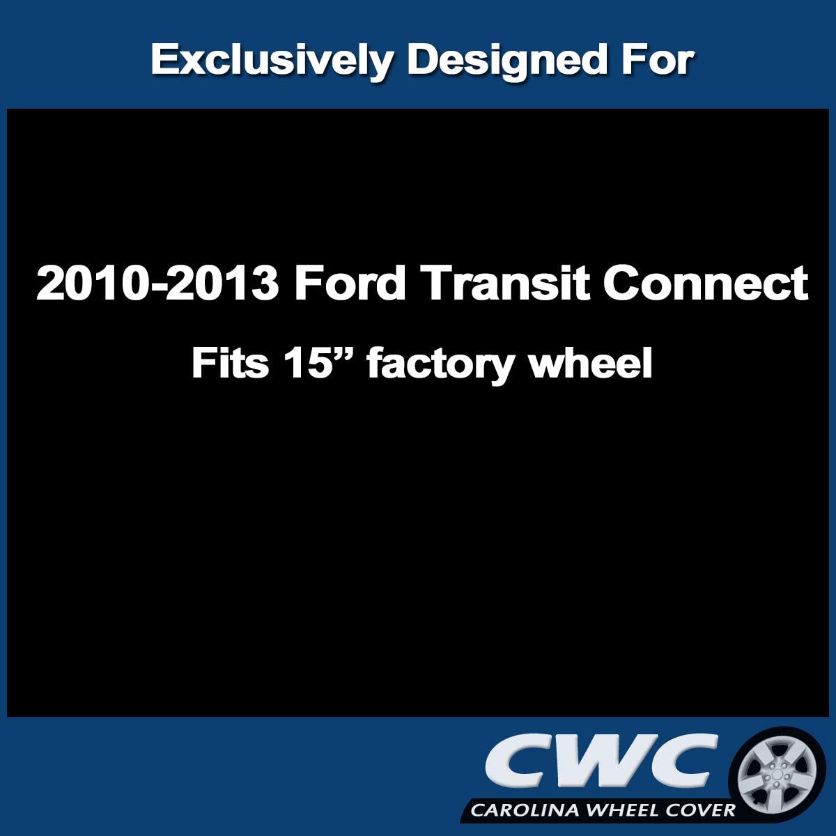 Premium Replica Hubcap | Fits Transit Connect 2010-2013 | 15-Inch Replacement Wheel Cover (1-Piece)