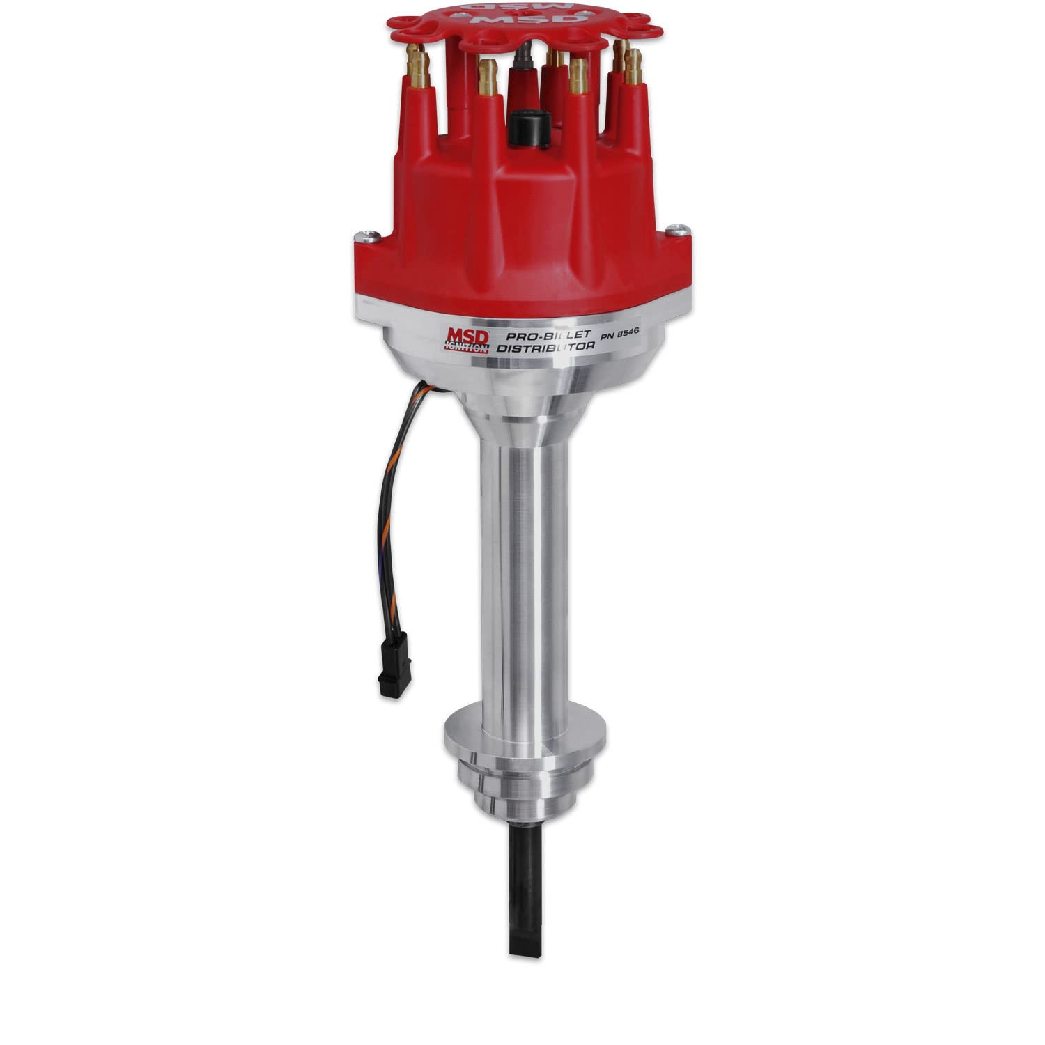 MSD 8546 Small Diameter Pro-Billet Distributor, Red Aluminum Construction