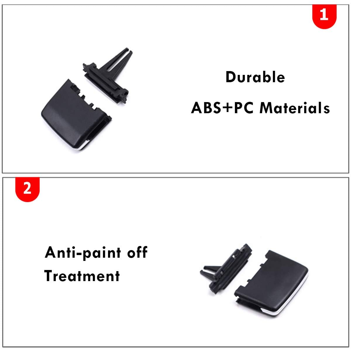 Moonlinks Compatible With Mercedes Benz Air Vent Outlet Tabs, Front Center Row Air Vent Clip Tab Replacement For W166 Ml Class 2012-2015 Gle Class 2016-2019 X166 Gl Class 2013-2016 Gls Class 2017-2019