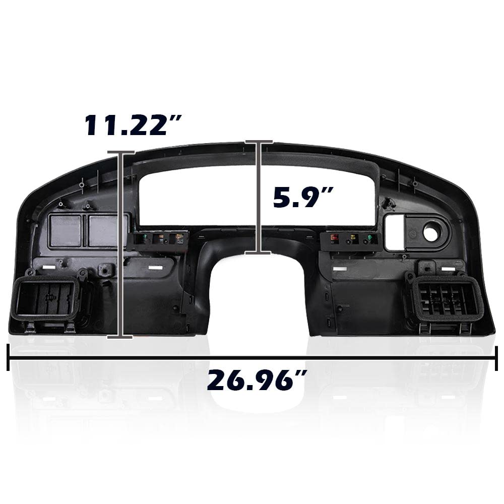 PIT66 Dash Panel Bezel Cover,Compatible with 1992-1997 Ford F150 F250 F350 Dash Cover