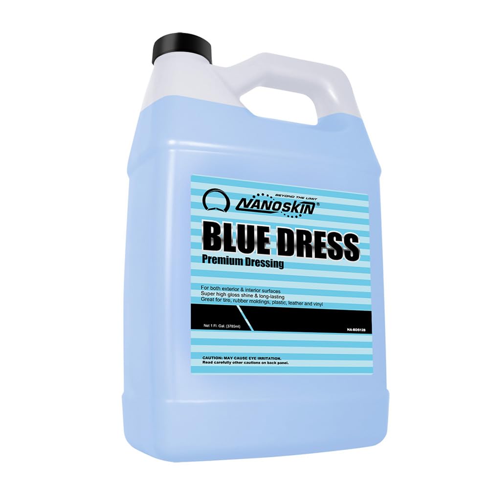Nanoskin Blue Dress Premium Dressing - Sprayable Interior & Exterior Dressing| Works On Tire, Vinyl, Rubber, Plastic & Trim | Sa