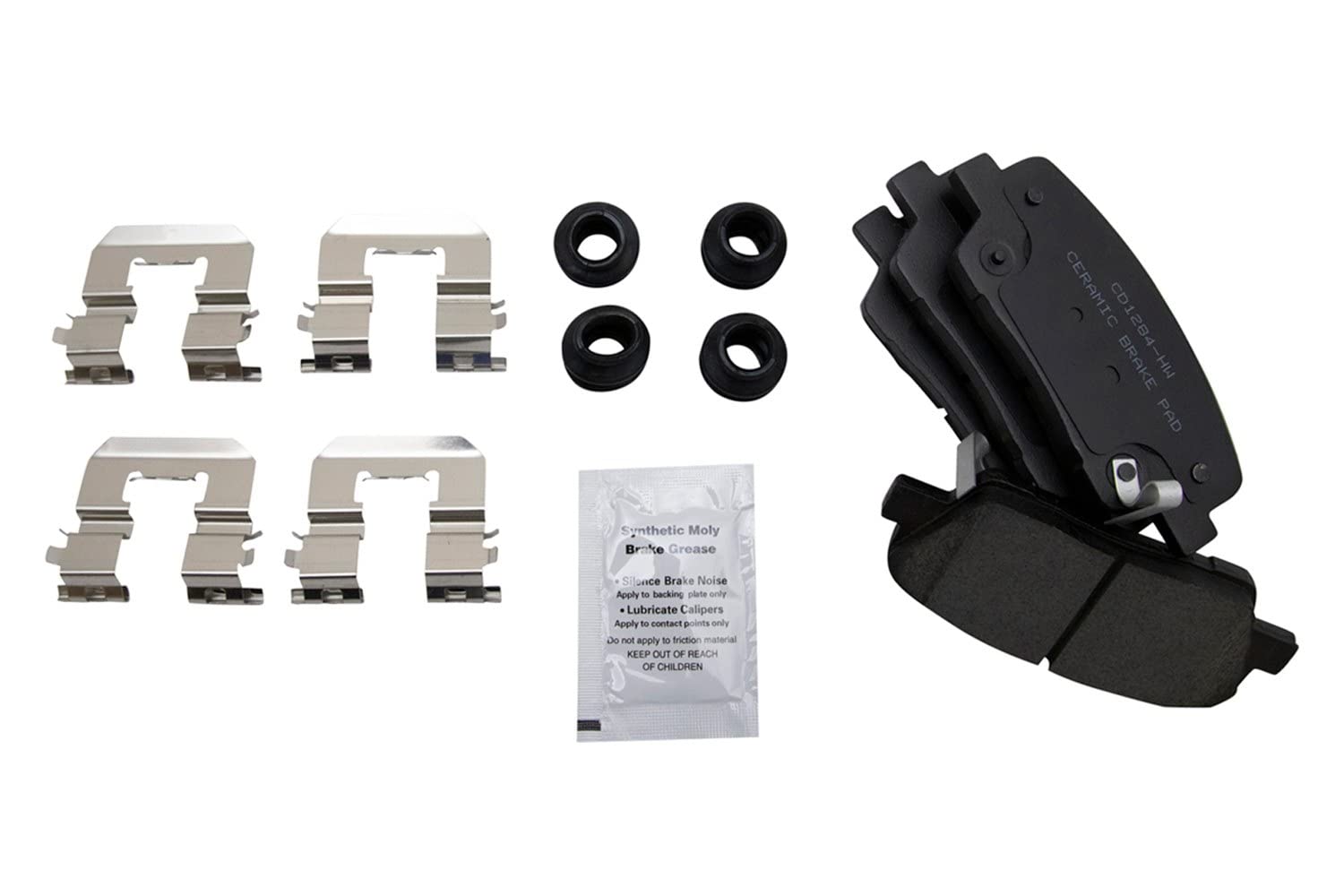 TRQ Rear Brake Pad & Rotor Kit Brake Pads Brake Rotor Ceramic Compatible with 2010-2014 Hyundai Genesis Coupe