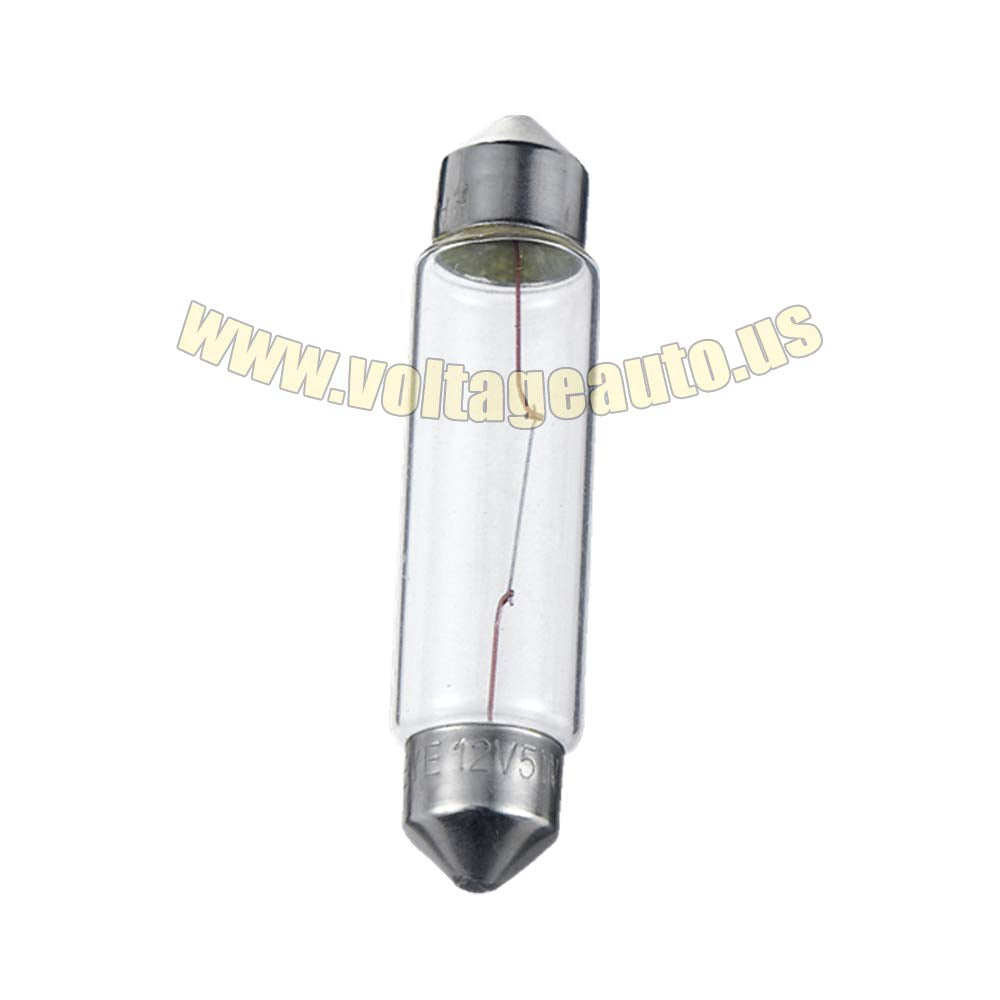 Voltage Automotive (10 Pack) 6418 Festoon Bulb T11 35Mm For License Plate Light Automotive Interior Dashboard Dome Trunk Light S