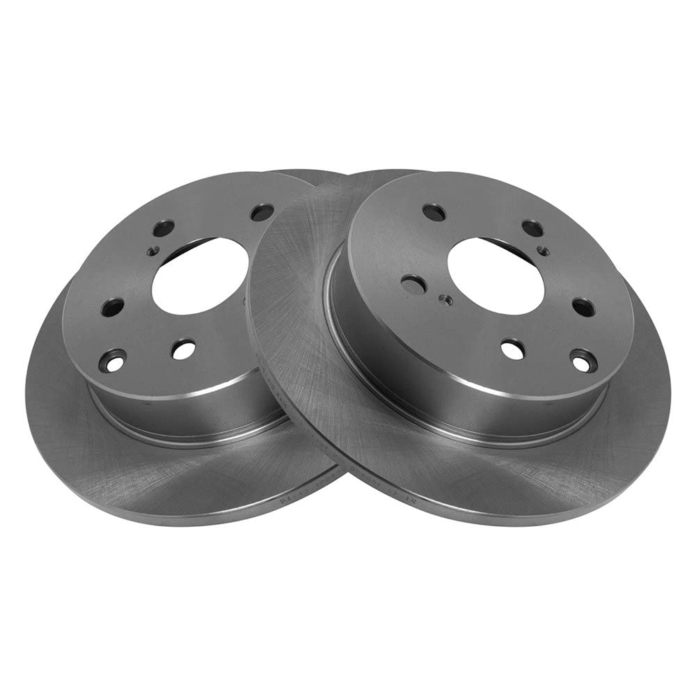 Trq Rear Brake Rotors Set Solid Compatible With 2010-2012 Lexus Hs250H 2006-2018 Toyota Rav4