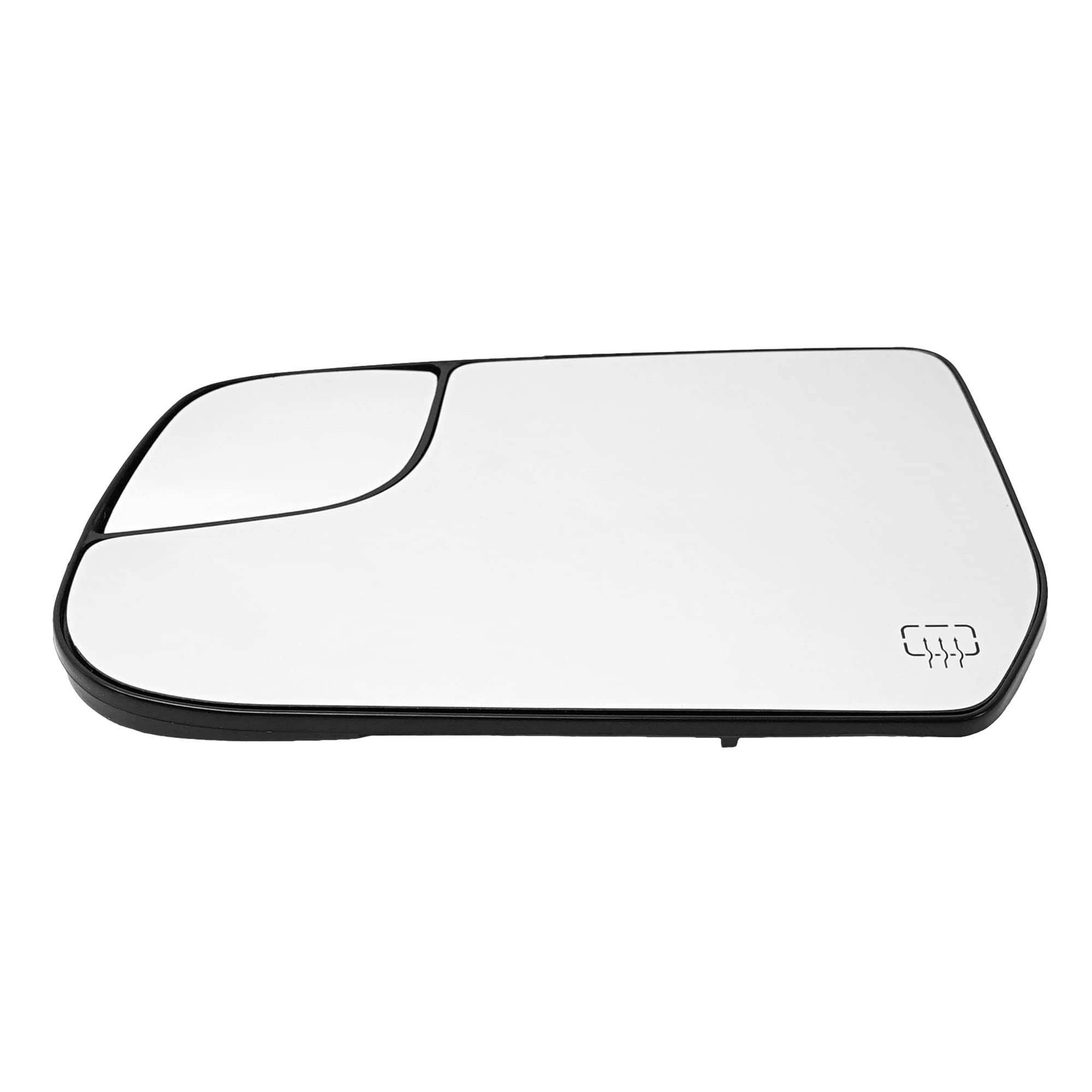 Kool-Vue Mirror Glass Compatible With 2010-2017 Chevrolet Equinox Left Side Heated, With Blind Spot Glass, Flat Glass, With Backing Plate