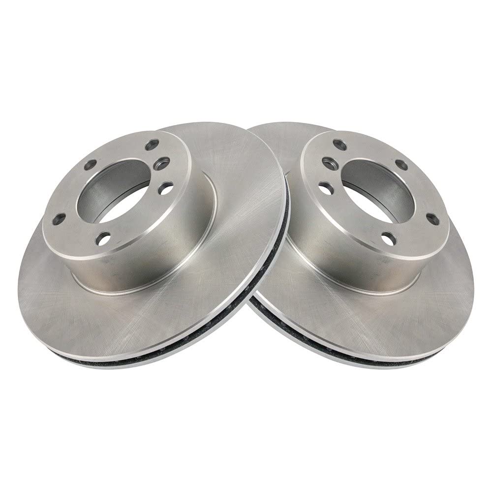 Trq Front Brake Rotors Set Vented Compatible With 2001-2003 Bmw 525I 1997-2000 528I