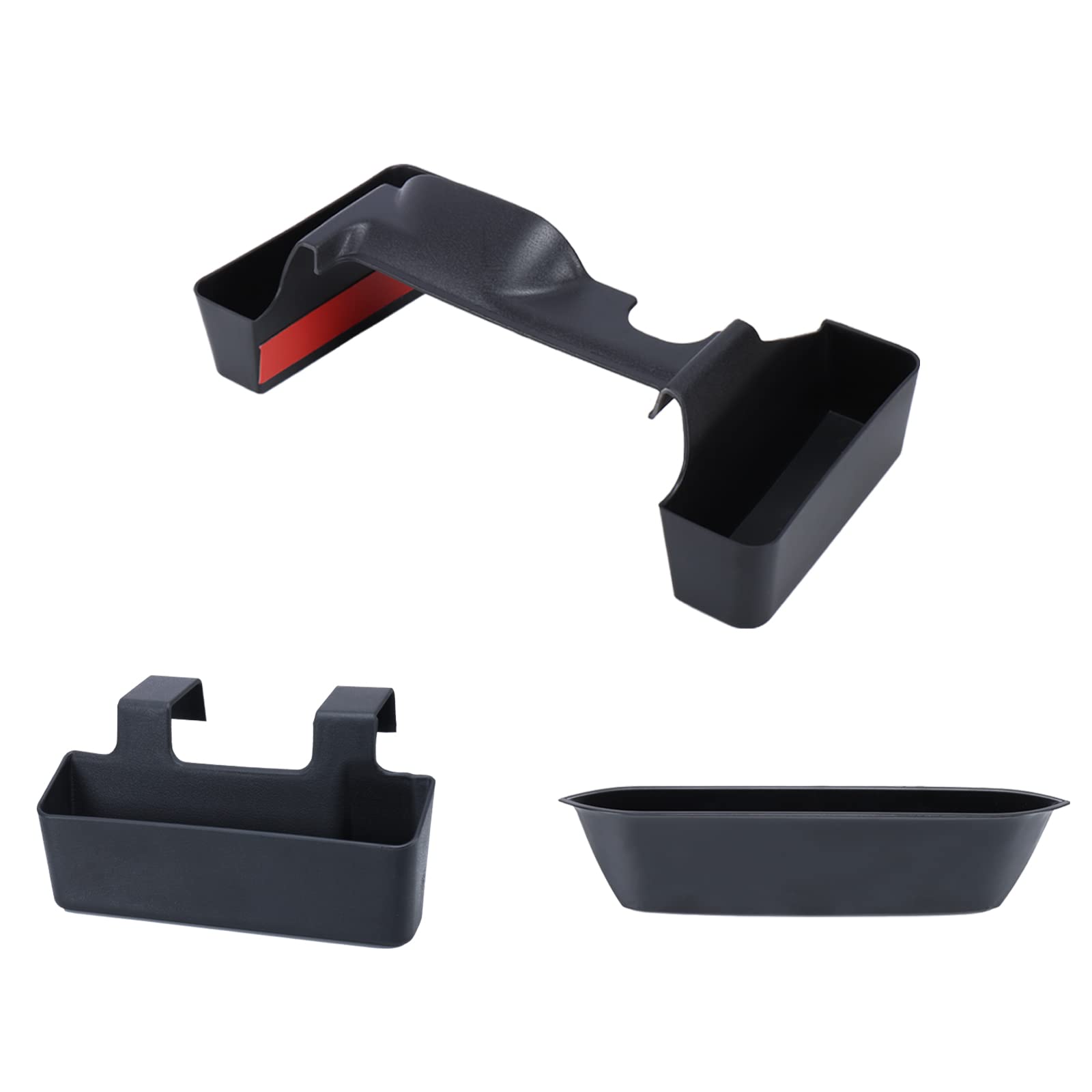 Neepiar 3Pcs Gear Shift Console Side Tray Organizer, Center Console Hanging Storage Box, Passenger Side Co-Pilot Organizer Compa