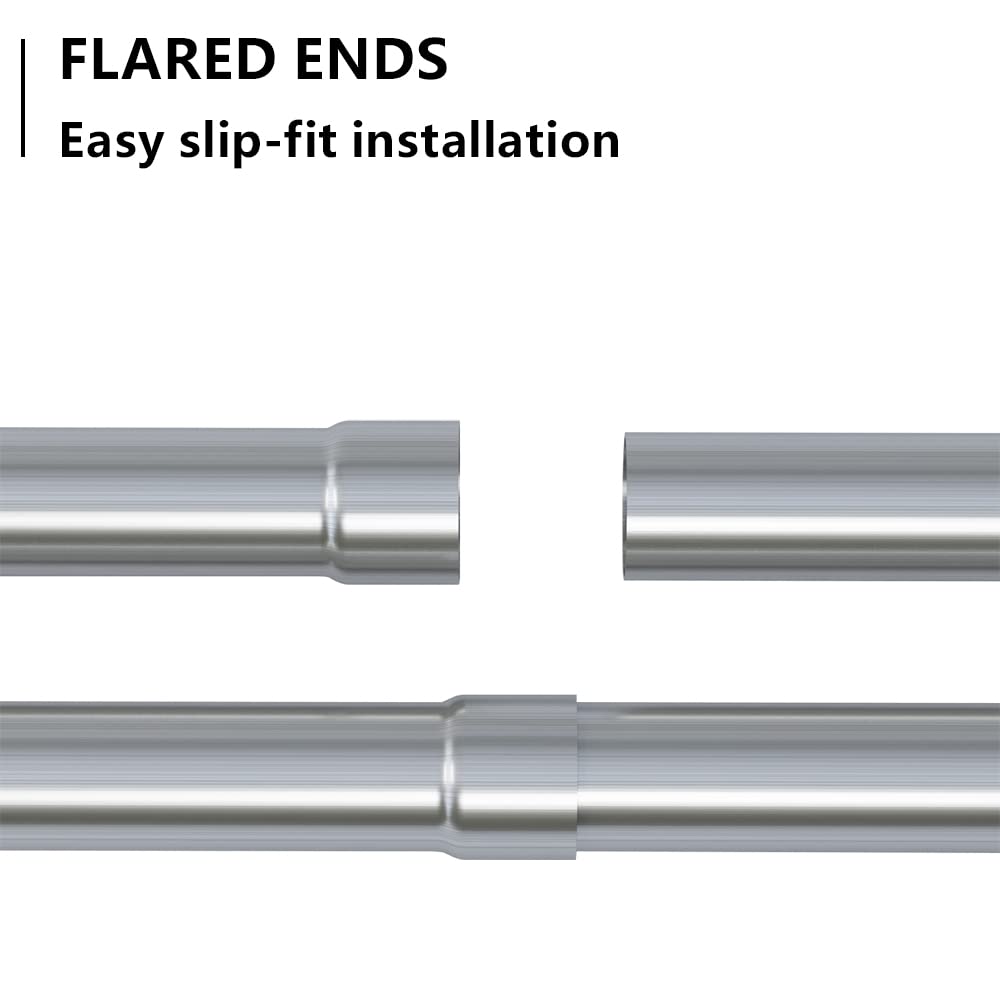 A-KARCK Straight Exhaust Pipe 3.5'' OD 2 Pack, Stainless Steel 48'' Long Mandrel Exhaust Tube, Custom Your Own Exhaust System