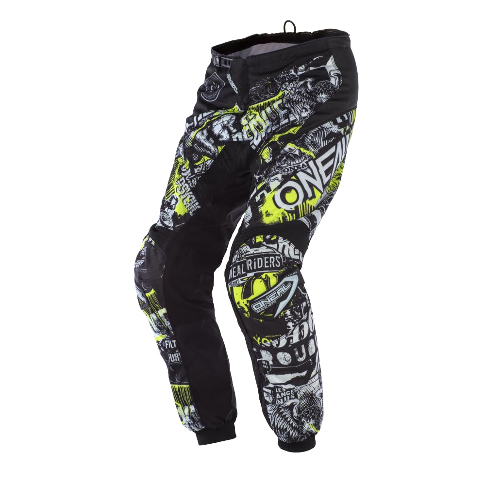 O'Neal 0108-830 Unisex-Adult Element Attack Pant (Black/Hi-Viz, Size 30)