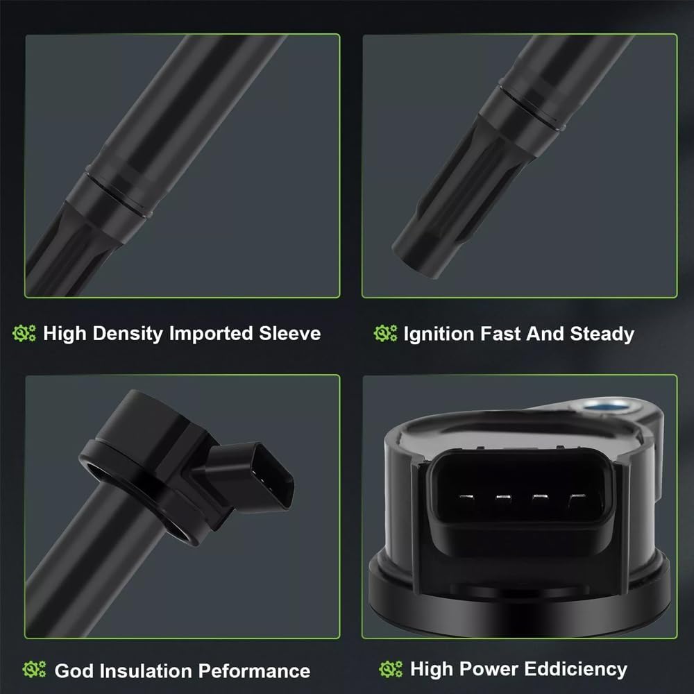 Autowxjq Ignition Coil Iridium Spark Plugs Set of 8pcs Compatible with 2007 2008 2009 2010 2011 2012 2013 2014 2015 2016 2017 20