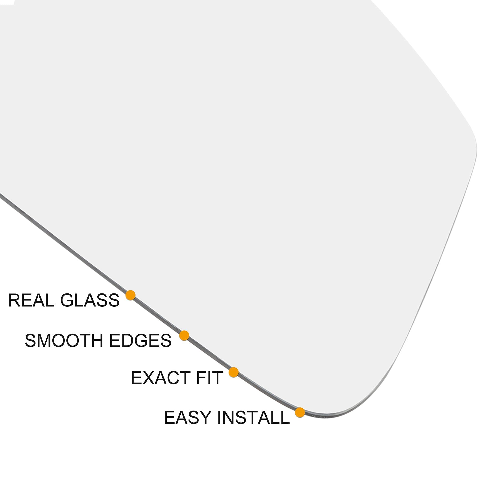 X AUTOHAUX Car Rearview Left Side Non-Heated Mirror Glass with Backing Plate 879090D210 for Toyota Yaris 2006-2012