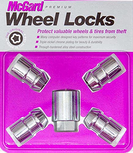 Mcgard 24198 Chrome Cone Seat Wheel Locks (1/2 - 20 Thread Size) - Set Of 4