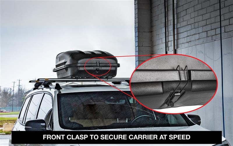 Jegs Rooftop Cargo Carrier For Car Storage - Small Roof Rack Cargo Carrier - Heavy Duty Weatherproof Storage - Made In Usa - 10