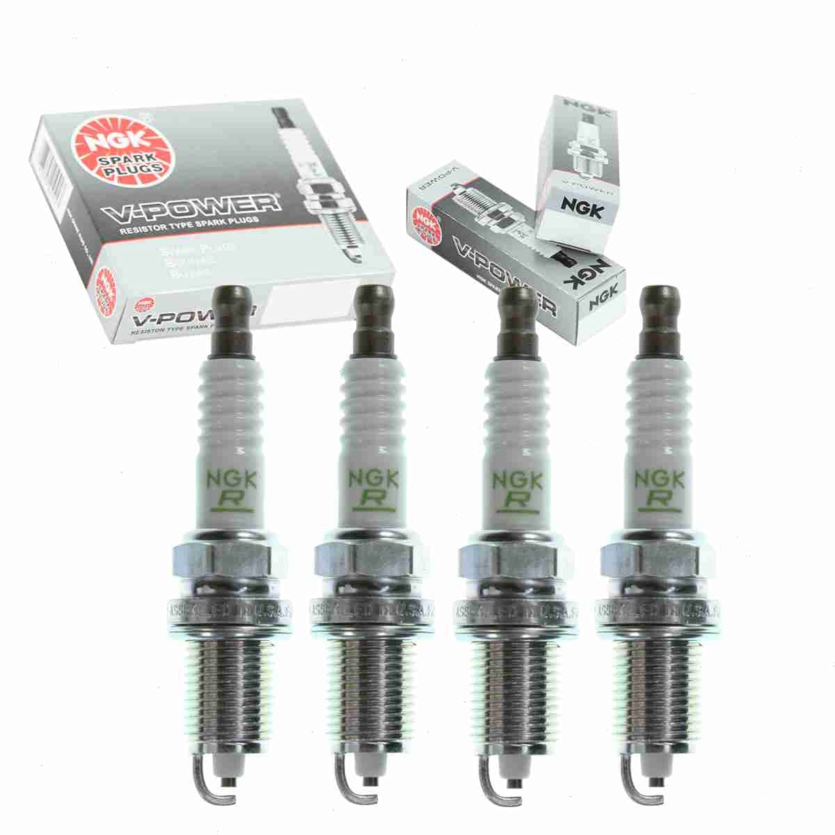 4 pc NGK V-Power Spark Plugs compatible with Dodge Avenger 2.4L L4 2008-2014