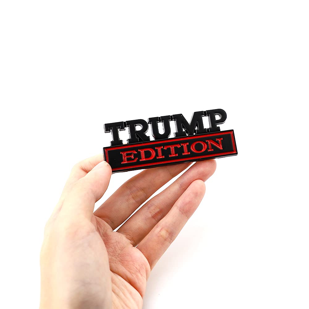 2 Pcs Trump Edition Emblem Car Side Rear Front Hood Trunk Door Fender Bumper Metal Badge 3D Decal Sticker Fit For F150 F250 F350