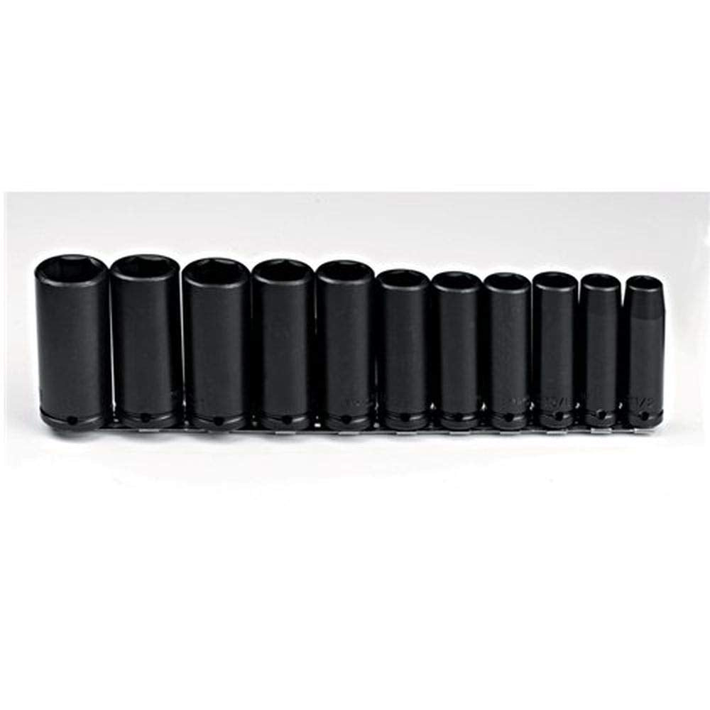 1/2' Drive 11 Piece Deep Impact Socket Set - 6 Point