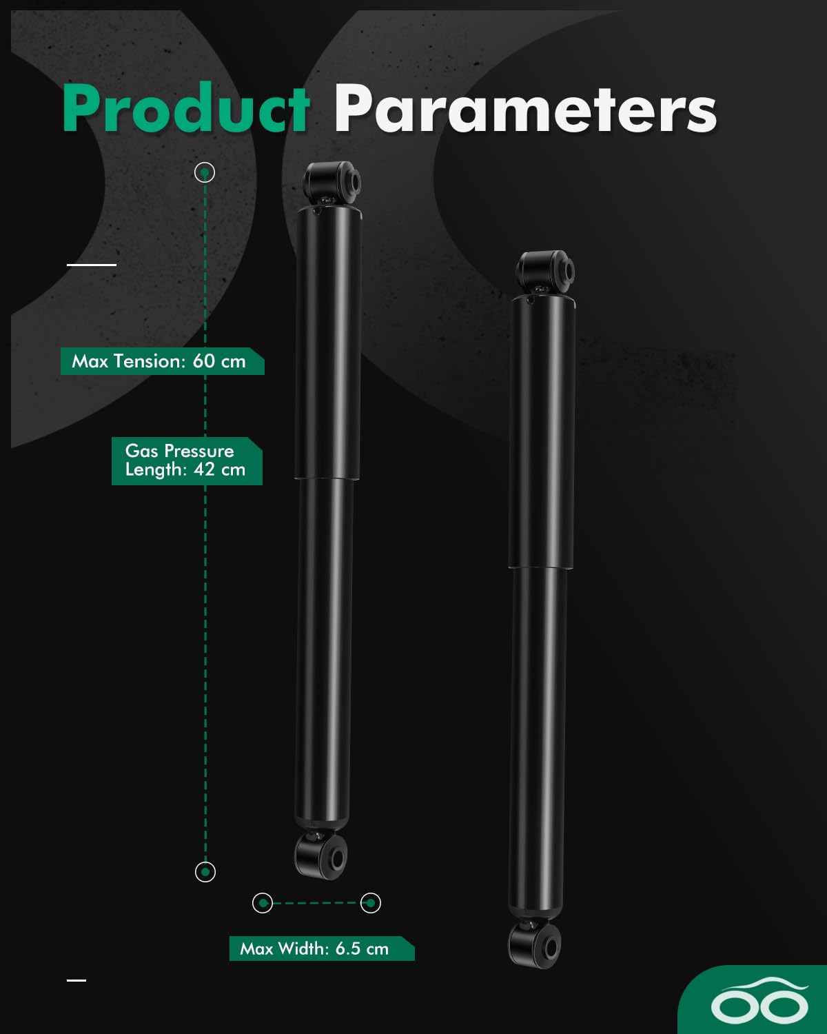 Scitoo Shocks For Grand Cherokee (Rear 2Pcs), Rear Gas Struts Shock Absorbers Fit For Jeep Grand Cherokee 1999 2000 2001 2002 20