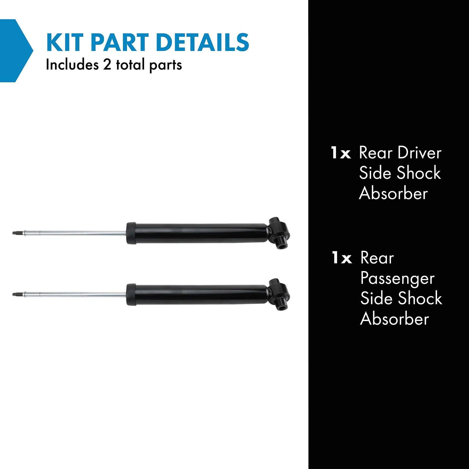 Trq Rear Shock Absorber Set Compatible With 2016-2020 Buick Envision 2018-2023 Chevrolet Equinox Gmc Terrain