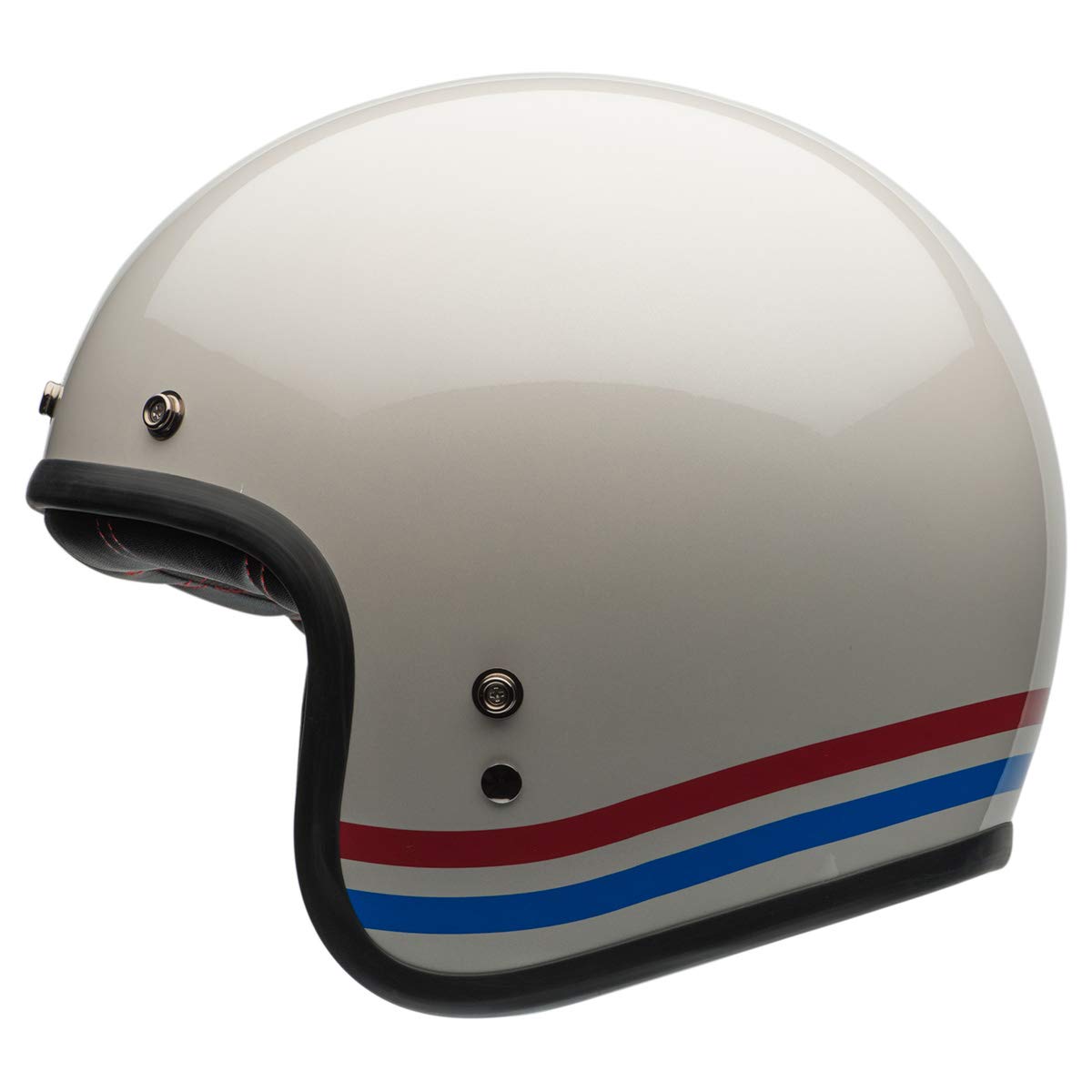 Bell Custom 500 Open-Face Motorcycle Helmet (Stripes Pearl White - 2X-Large)