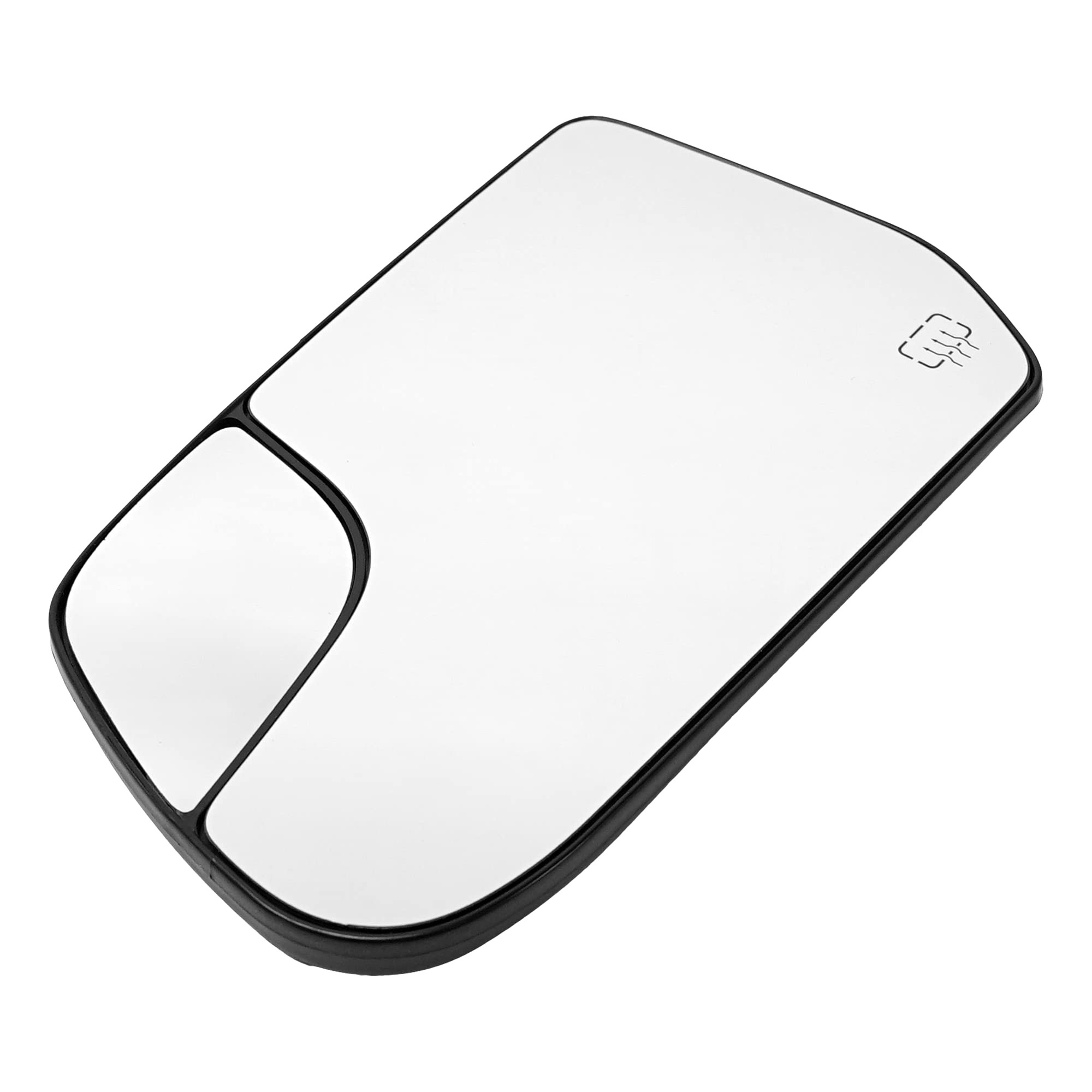 Kool-Vue Mirror Glass Compatible With 2010-2017 Chevrolet Equinox Left Side Heated, With Blind Spot Glass, Flat Glass, With Backing Plate