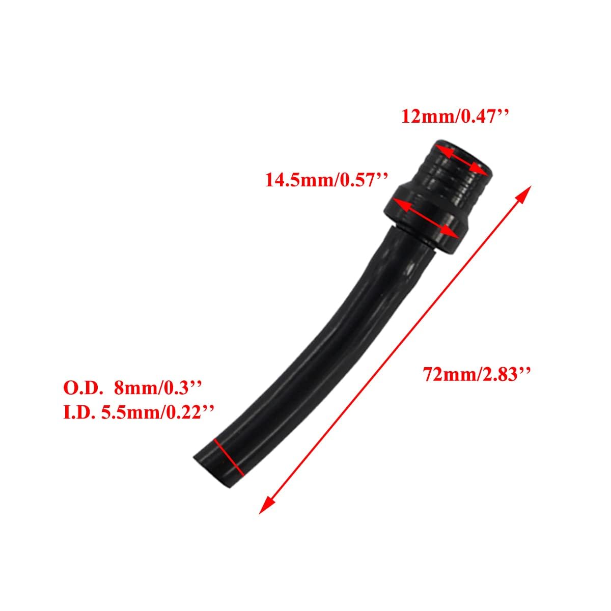 Pro Bat 10 Pack One Way Atv Dirt Bike Fuel Tank Cap Gas Cap Tube Vent Breather For Pw50 Pw80 Tw200 Crf Xr Cr Dirt Bike All Quads