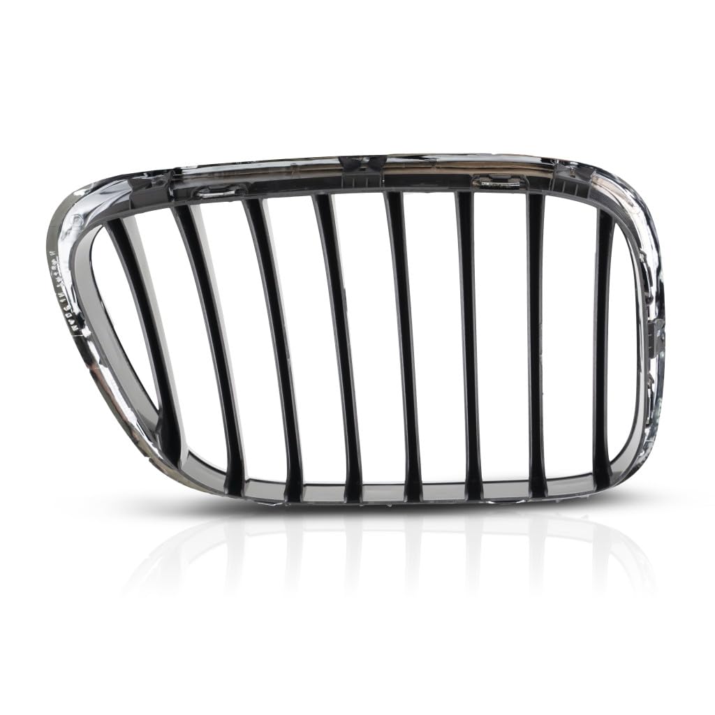 For BMW X5 2000 2001 2002 2003 Grille Driver Side | Chrome | Plastic | Replacement For BM1200152 | 51138402645, 615343299389