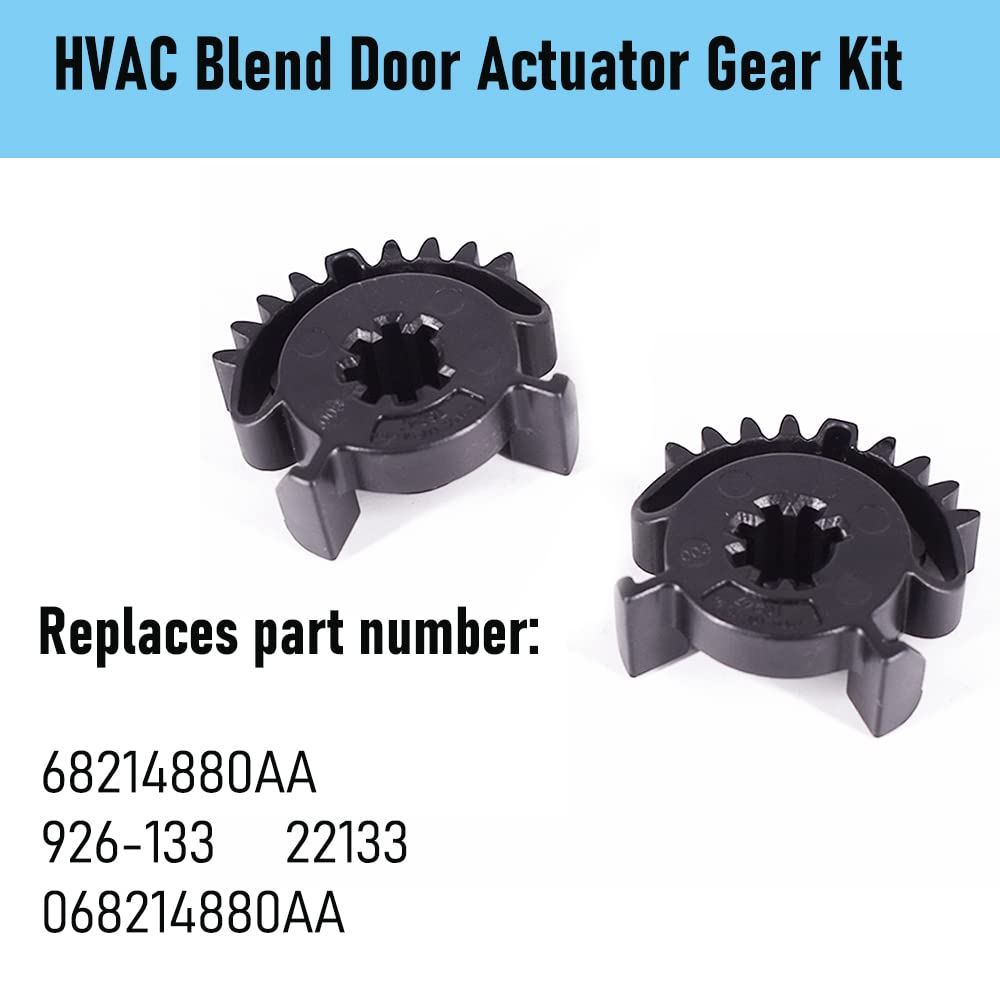 2Pcs Hvac Blend Door Actuator Gear Kit Fits For 2011-2018 Dodge Durango Jeep Grand Cherokee Replaces 68214880Aa 926-133 22133 068214880Aa