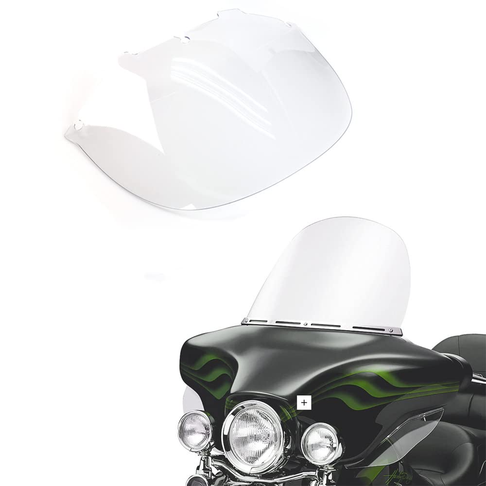 Wynmoto 13 Clear Windshield Windscreen Compatible For 1996-2013 Harley Davidson Touring Street Glide/Electra Glide/Tri Glide Flht Flhx Flhtcu Flhtc Flhx Flhtk Tri Glide 1996-2013