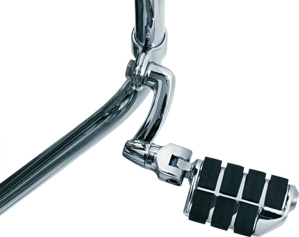 Kuryakyn 4574 Motorcycle Foot Controls: Longhorn Offset Dually Highway Pegs With Magnum Quick Clamps For 1-1/2'' Engine Guards/T