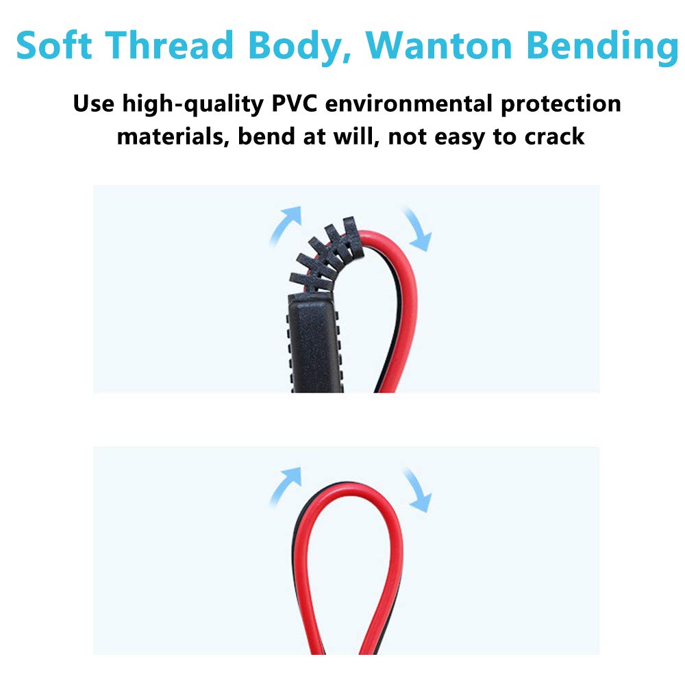 FLAPRV 2 Pack 10 Gauge 2 Pin Quick Disconnect Audiopipe Polarized Wire Harness, 12 Inch Heavy Duty SAE Connector Bullet Lead Cab