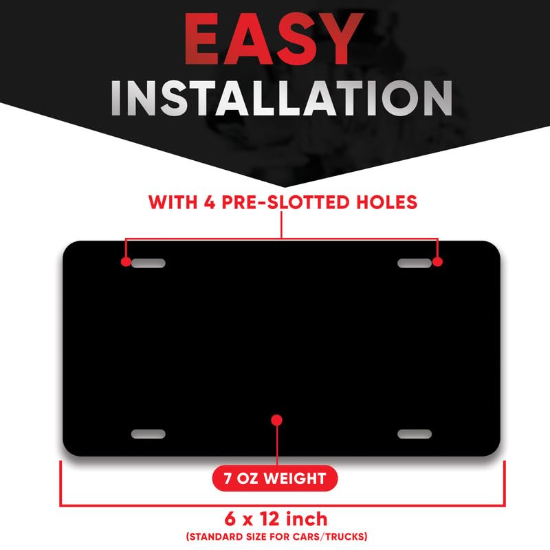 Custom License Plate - Personalized License Plate - 6 X 12 Inch Aluminum Vanity Plate - Front Plate For Car - Custom Plates For