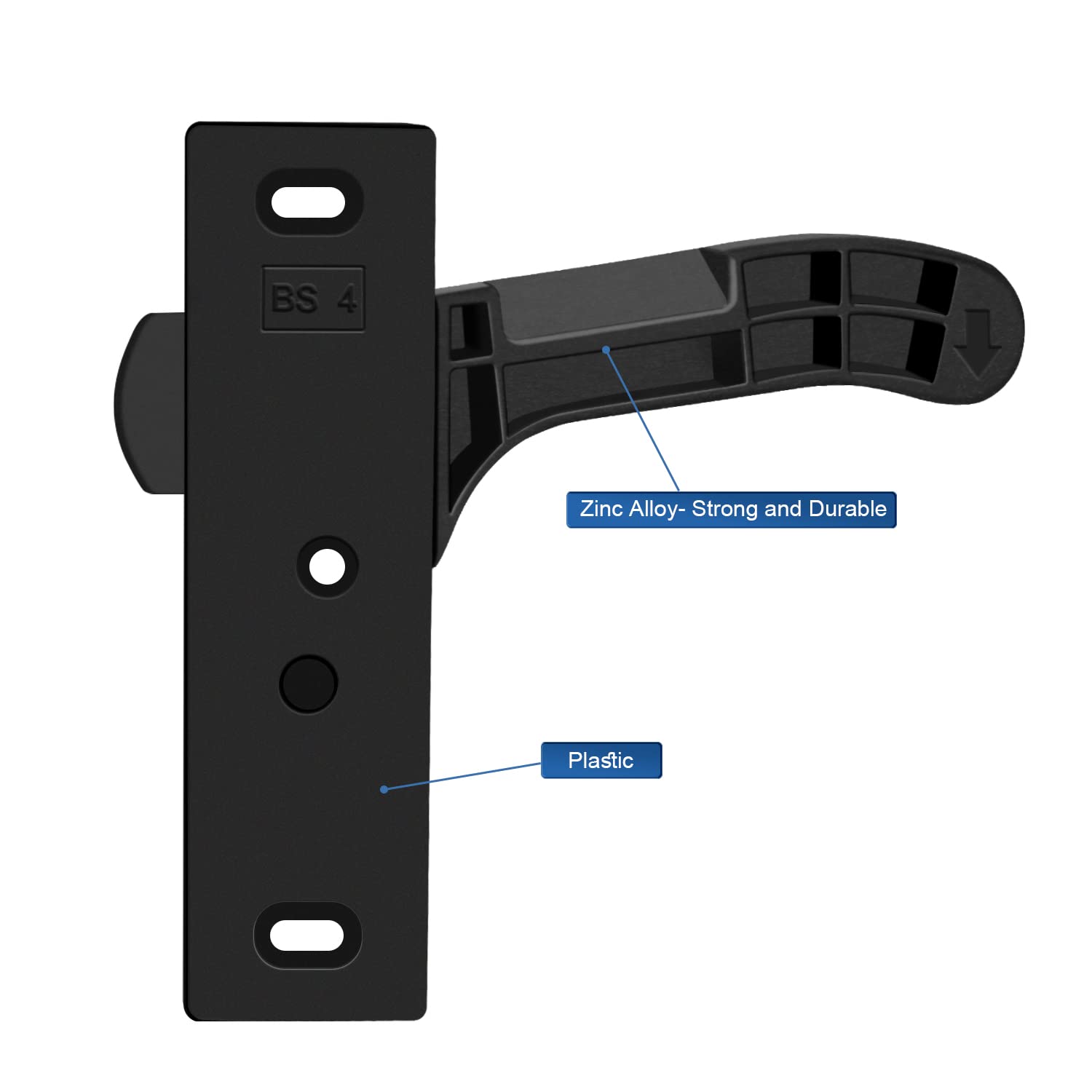 Metal Rv Screen Door Latch Kit, Right Hand Handle For Camper, Motorhome, Travel Trailer (Right)