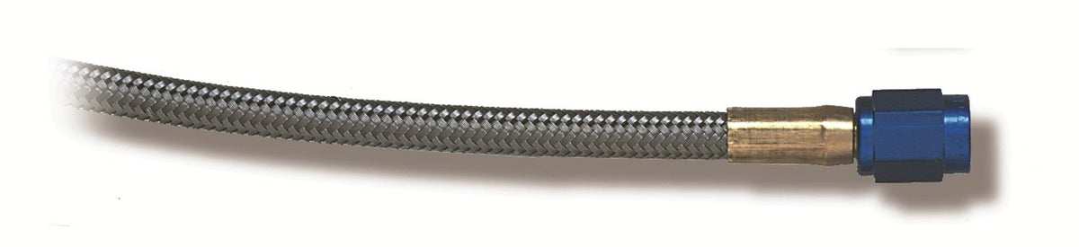 NOS 15210NOS Stainless Steel 12'' Braided Hose with -4AN Blue Fittings