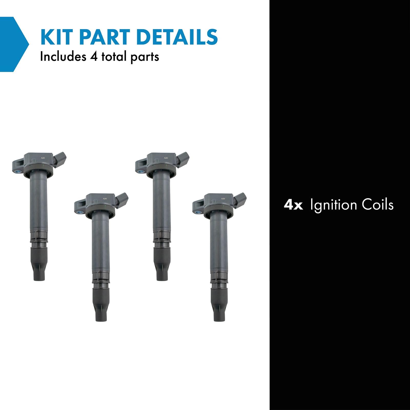 Trq Ignition Coil Set Compatible With 2012-2015 Scion Iq