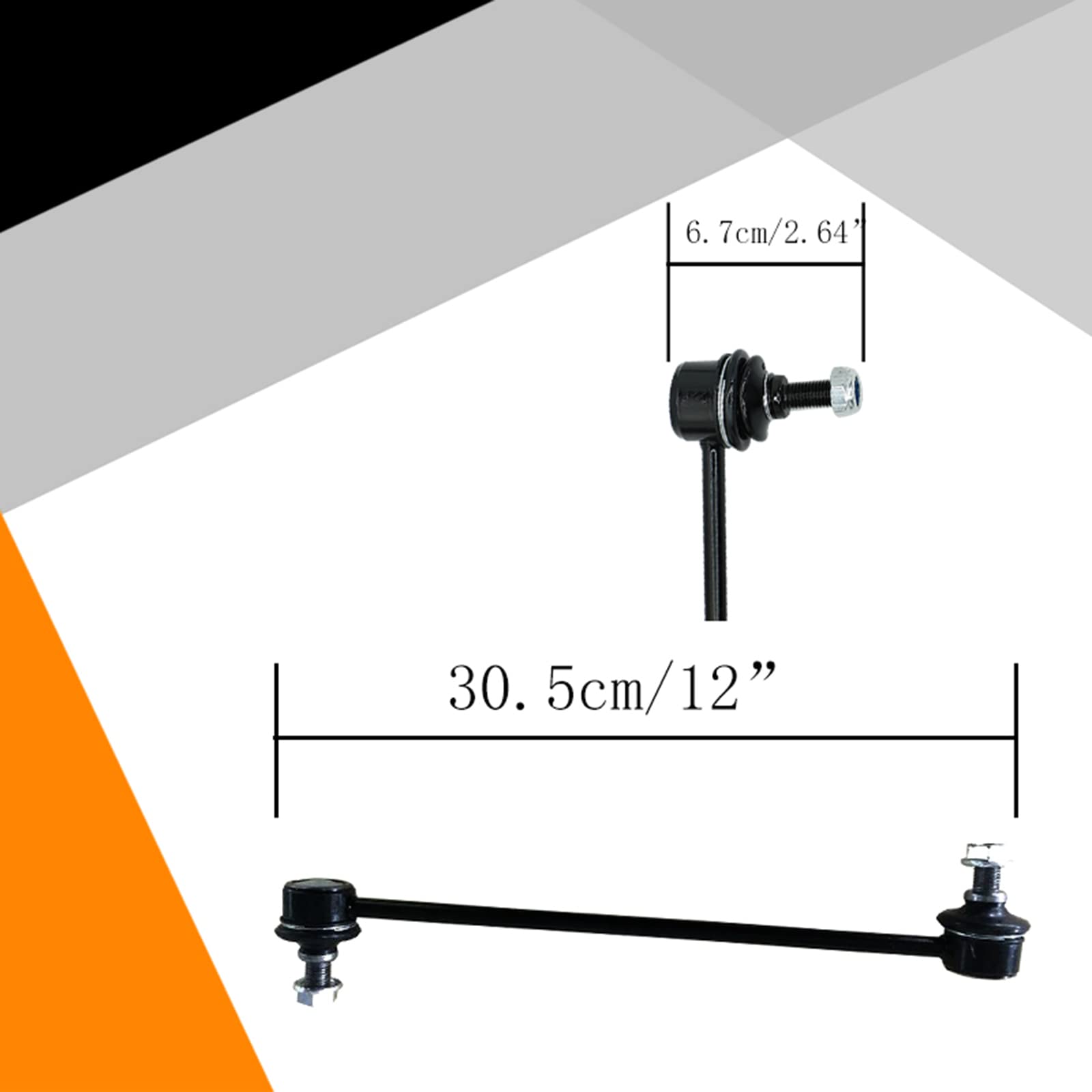 Xopiyao K80258 Front Stabilizer Sway Bar End Links Compatible With 2007-2010 Sebring 2007-2012 Caliber 2001-2003 Protege