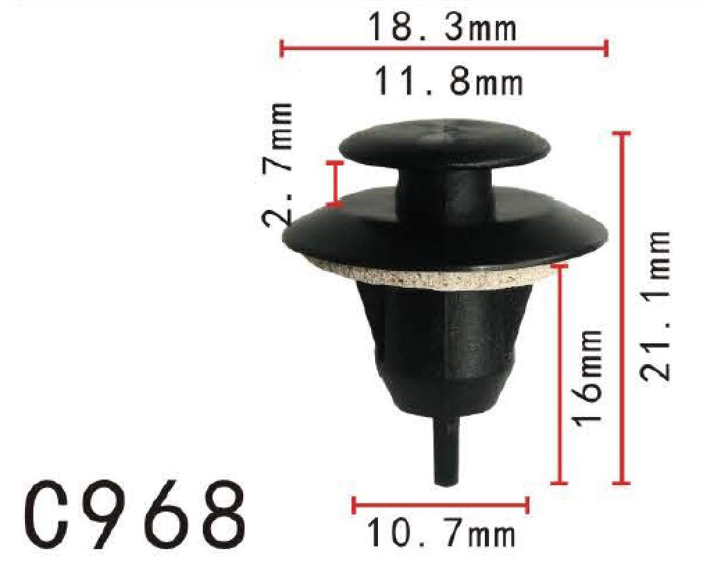 Autobahn88 Retainer Clip For Skirt Panel,Fender Flare, Compatible With Toyota (Oem: 7549360020) (Pack Of 20)