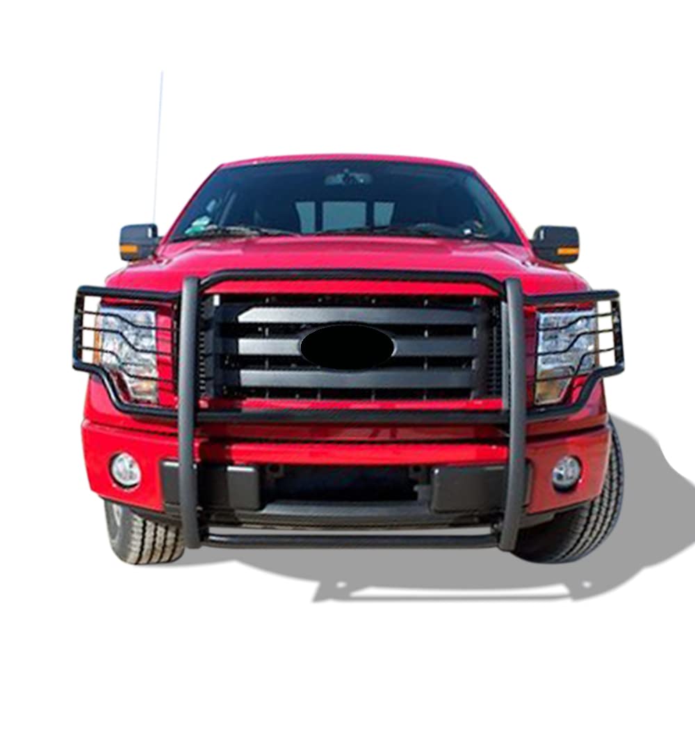 Black Horse Off Road Grille Brush Bumper Guard Modular Alloy Steel Extra Large Black Compatible with 2009-2014 Ford F-150 Model 17FP30MA