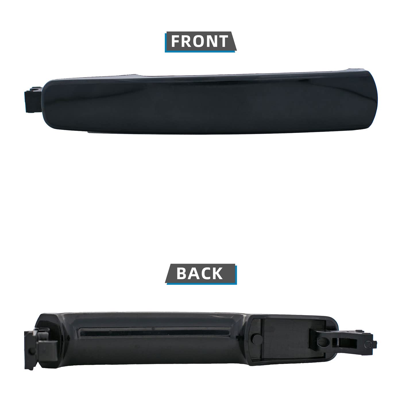 Deal Auto Electric Parts 1Pc Rear Left/Right Or Front Passenger Side Black Exterior Door Handle Compatible With 03-08 Fx35/Fx45 08-13 Rogue 14-15 Rogue Select 03-07 Murano Without Keyless Entry