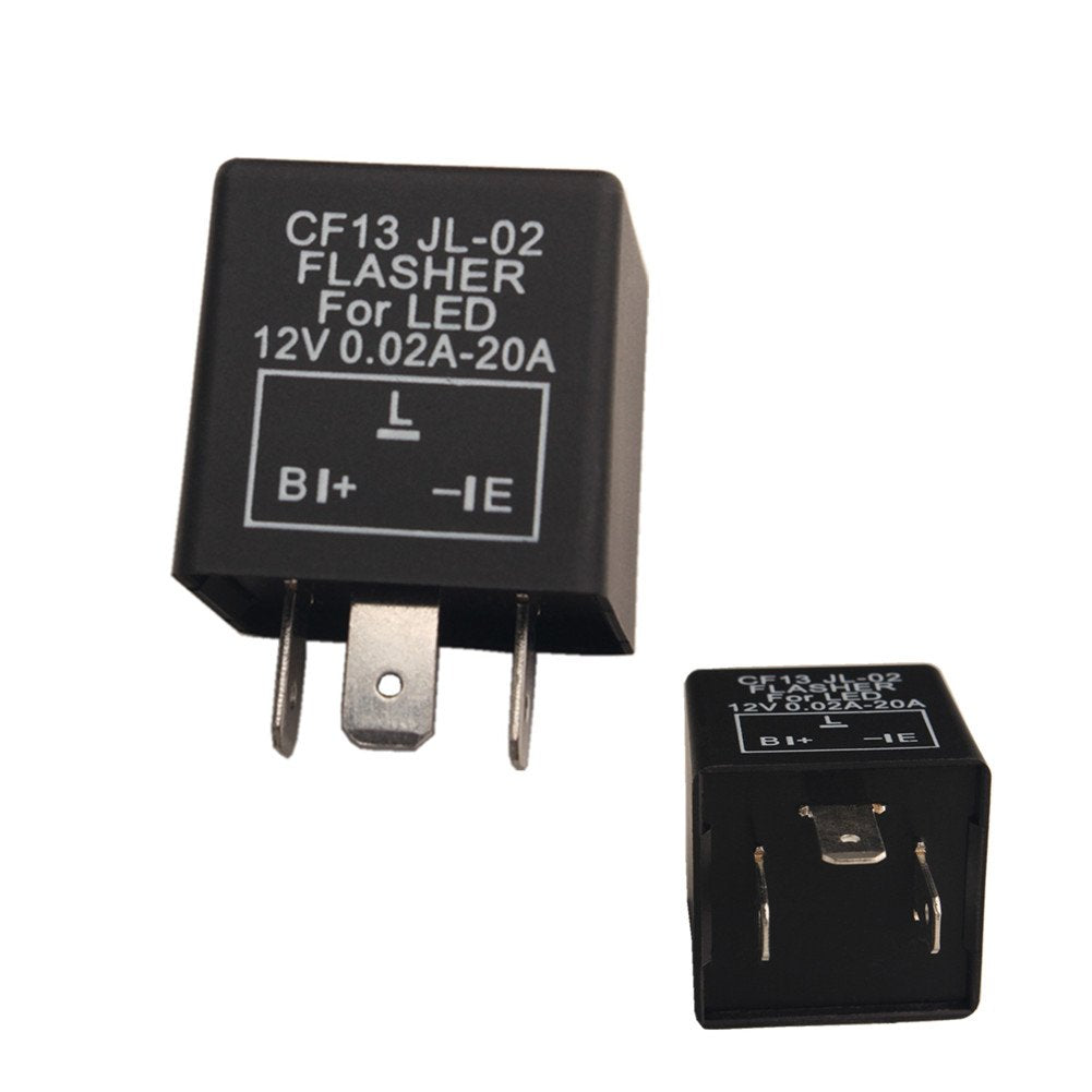 Dewhel 1 pc CF-13 CF13 EP34 3 Pin Electronic Flasher Fix 12V 0.02A-20A For LED Turn Signal Light Bulbs Hyper Blink Flash No Flas
